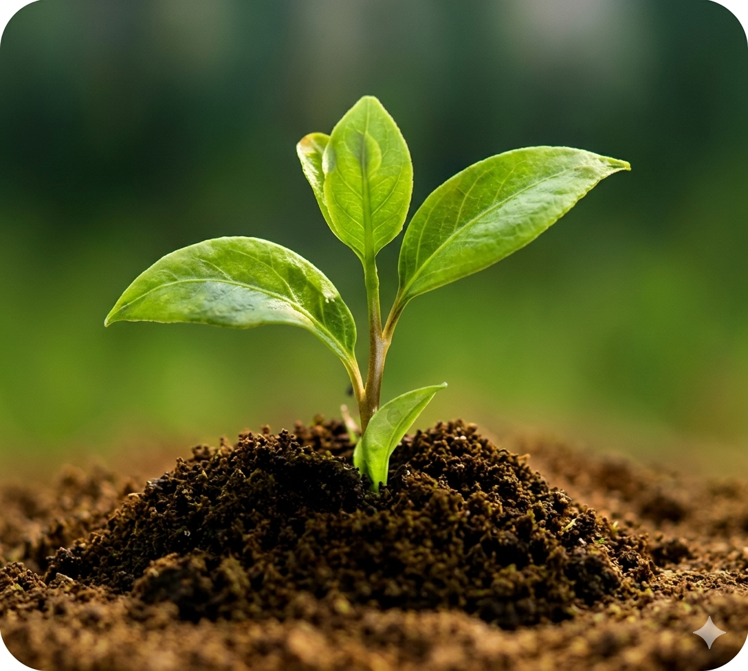 Plant sprout in soil